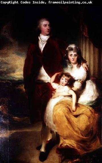 Sir Thomas Lawrence Portrait of Henry Cecil, 1st Marquess of Exeter (1754-1804) with his wife Sarah, and their daughter, Lady Sophia Cecil